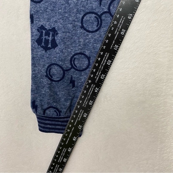 Harry Potter Pajama Set Sz Medium Top Bottoms Blue Always Sleepwear Comfy Cozy - Picture 10 of 11